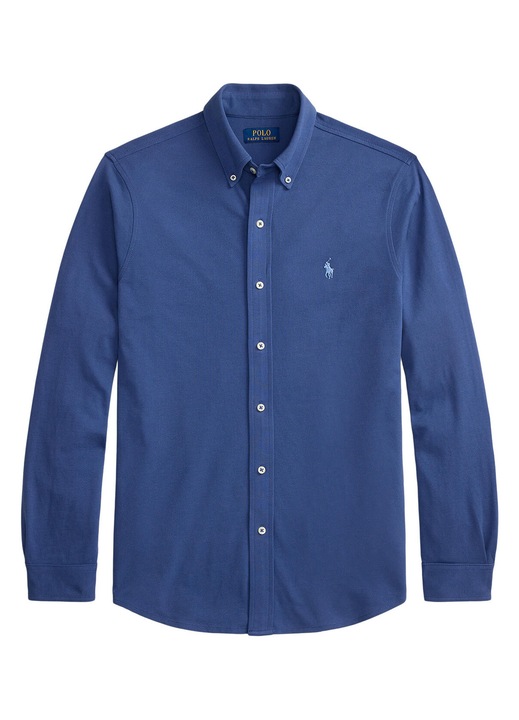 Camasa barbati, Polo Ralph Lauren, din bumbac, albastru, L INTL