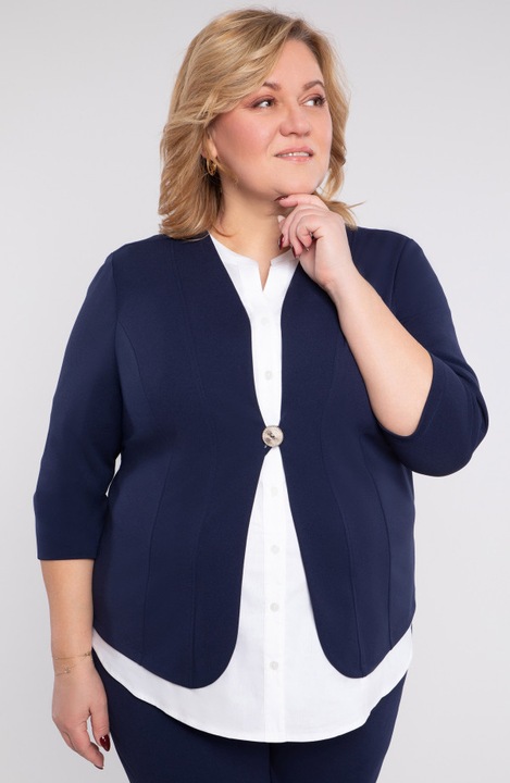 Jacheta scurta bleumarin