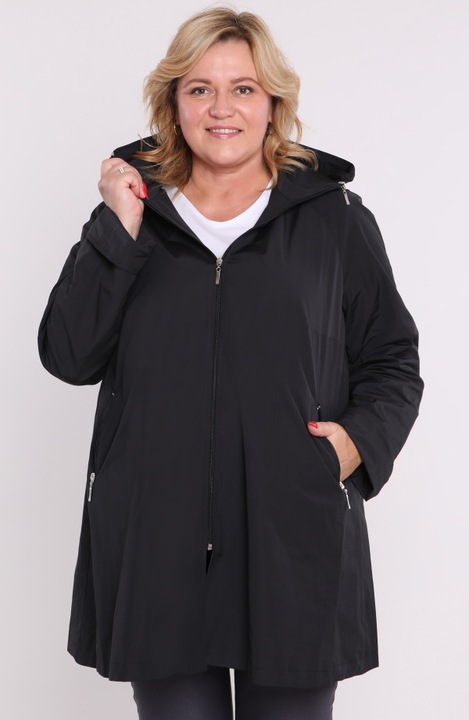 Jacheta neagra cu gluga