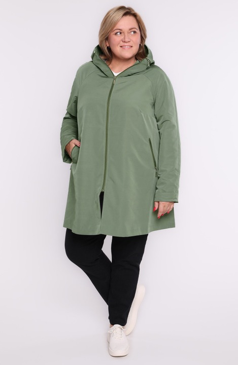 Jacheta cu gluga verde inchis