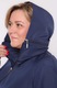 Jacheta cu gluga bleumarin