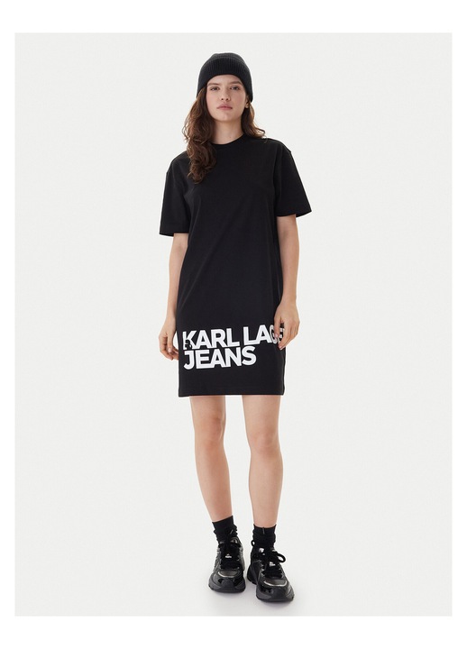 Rochie casual Karl Lagerfeld Jeans, Negru