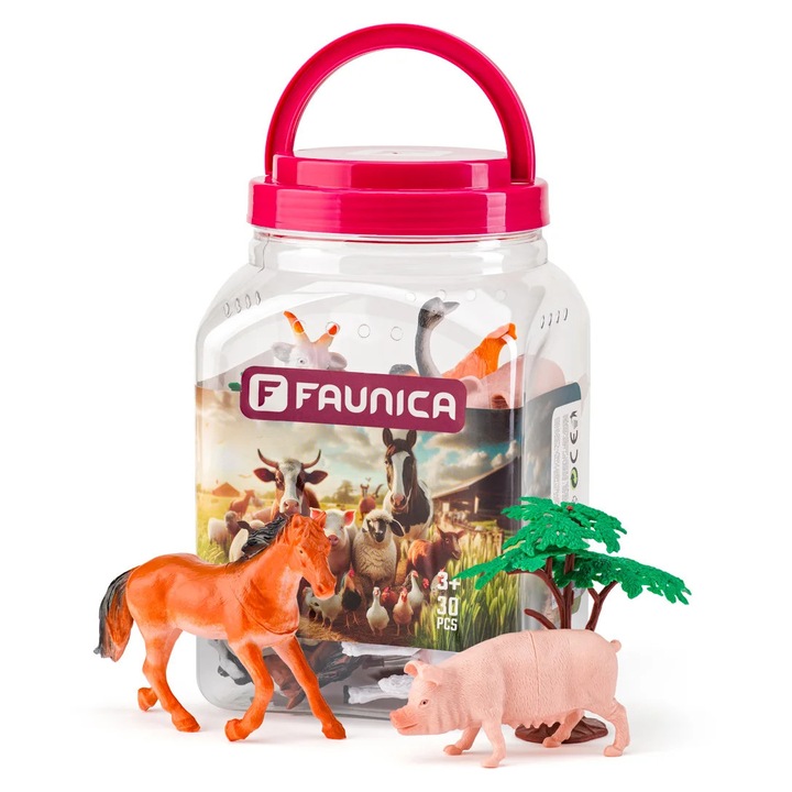 Set de 11 animale domestice si accesorii din plastic