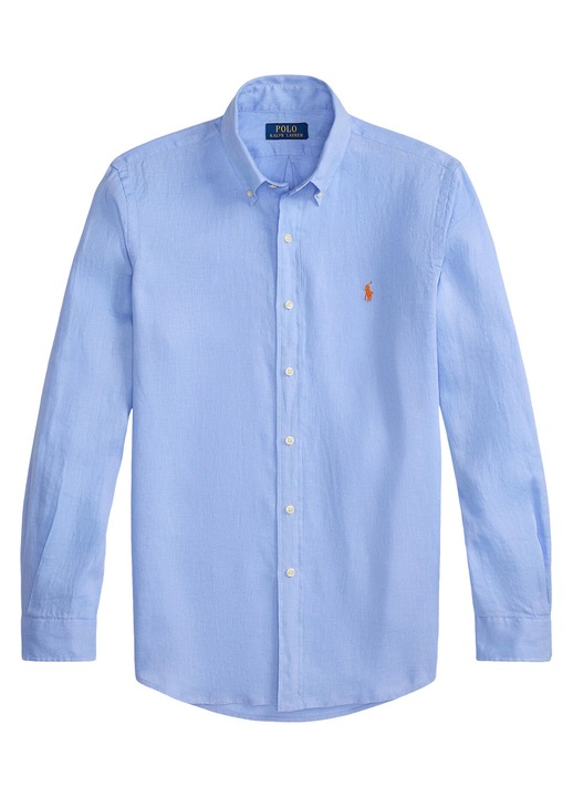 Camasa barbati, Polo Ralph Lauren, 100% in, albastru, sistem inchidere nasturi