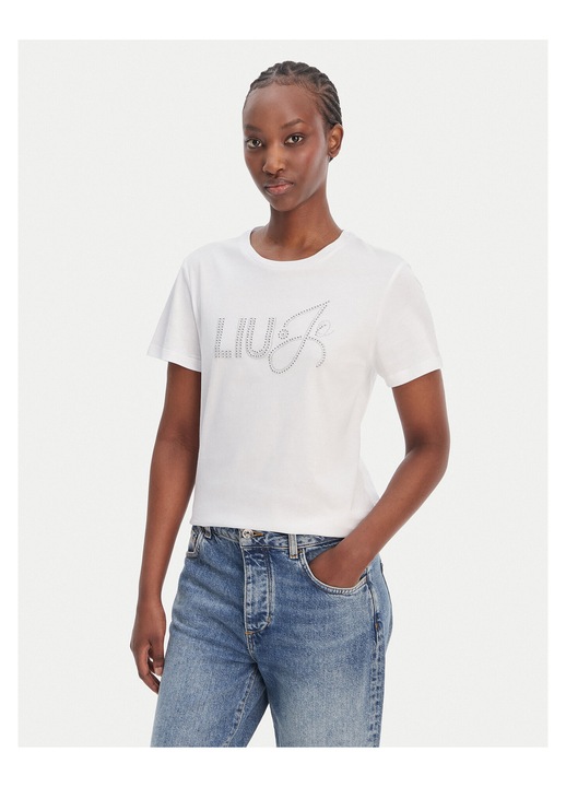 Tricou dama, Liu Jo, bumbac, culoarea alba, XS INTL