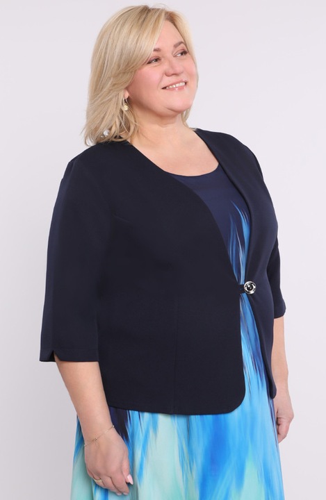 Тъмносиньо яке с копчета