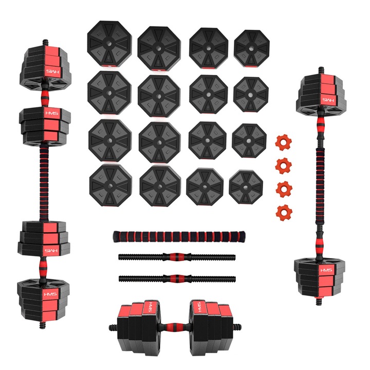 Set multifunctional de greutati HMS SGK30 – gantere si bara intr-un singur produs