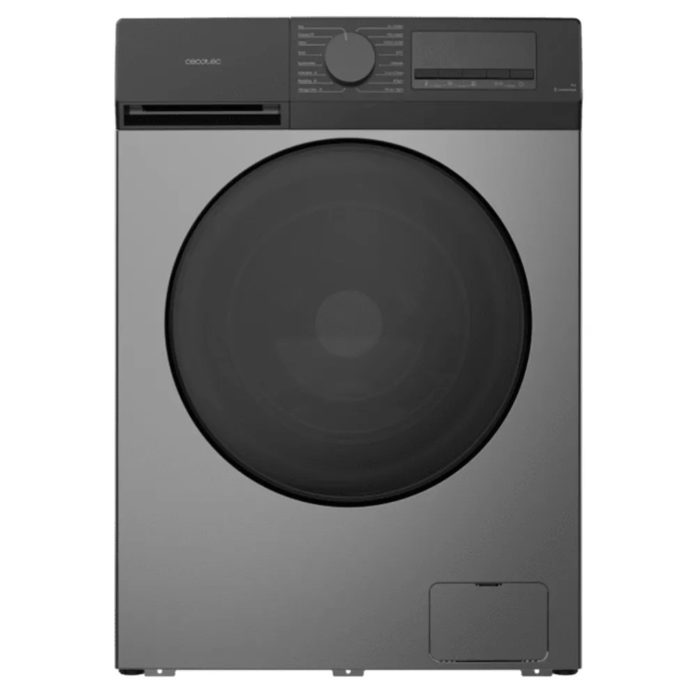 Masina de spalat rufe Cecotec, Bolero DressCode 8450 Inverter Steel, capacitate de spalare 8 kg, viteza max. centrifugare 1400 rpm, 16 programe prestabilite, clasa A, tehnologie motor Inverter Plus, SteamMax, functie Drum Clean, Allergy Care, inox