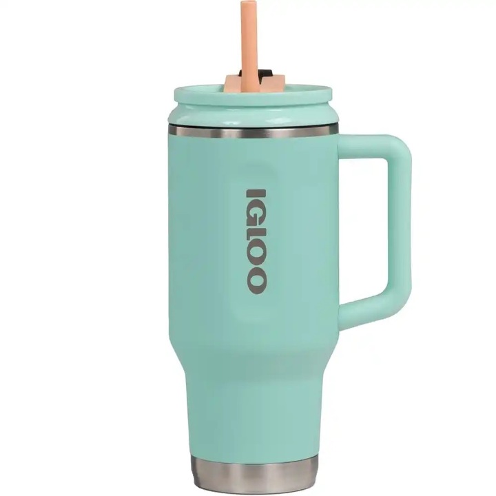 Termos cu pai IGLOO Flip 'n' Sip, 946 ml, otel inoxidabil, verde