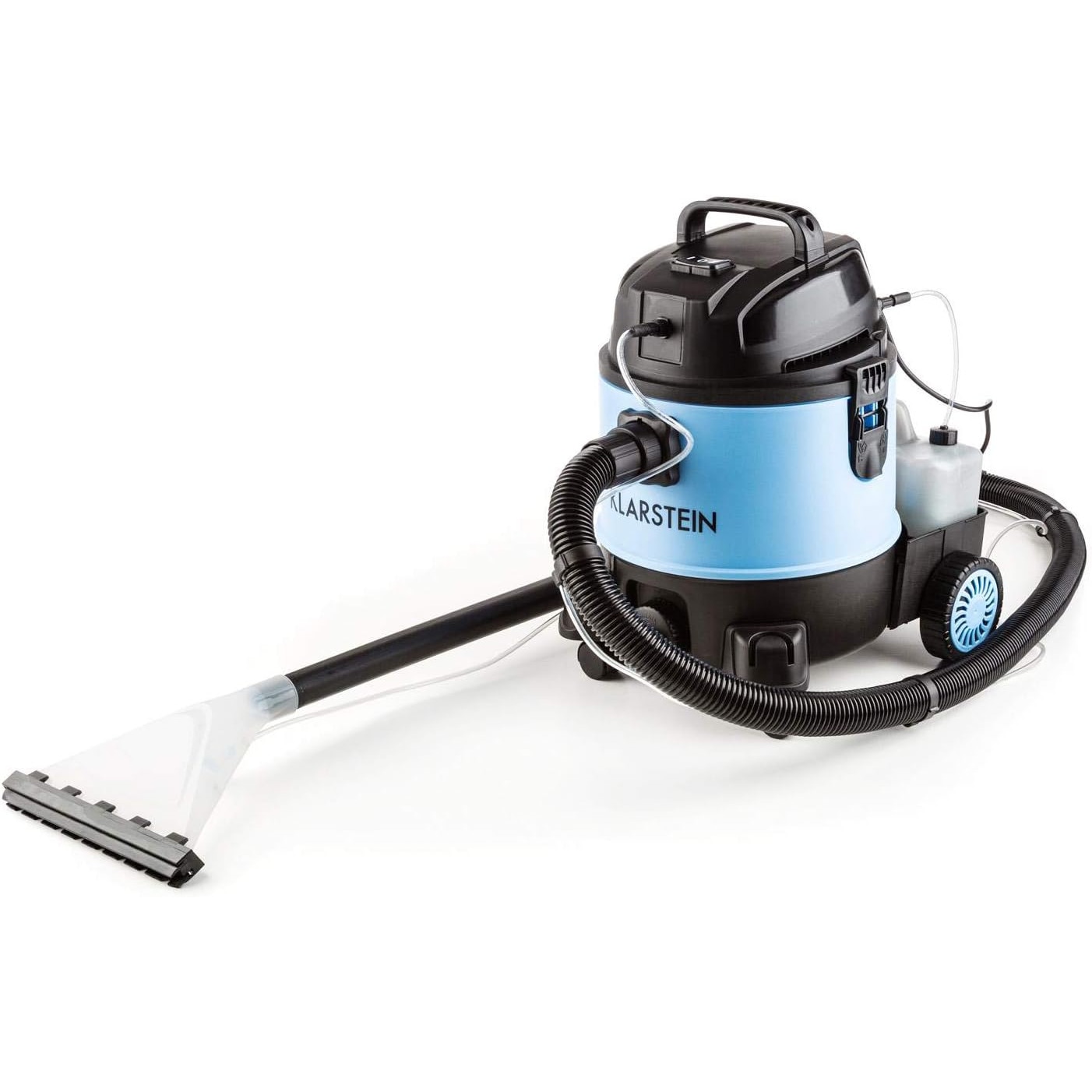 Klarstein Cleanroom 2G Aspirator Umed/Uscat cu Spalare Covoare, 1250 W, Rezervor 20 L, Functie Shampoo, Accesorii Multiple, Negru/Albastru