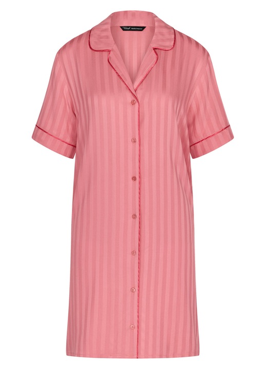 Дамска пижама, Триумф, нощница, райе, розова, вискоза