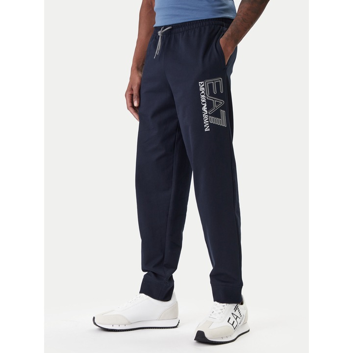 Pantaloni de trening barbati, din Bumbac, Bleumarin, M INTL