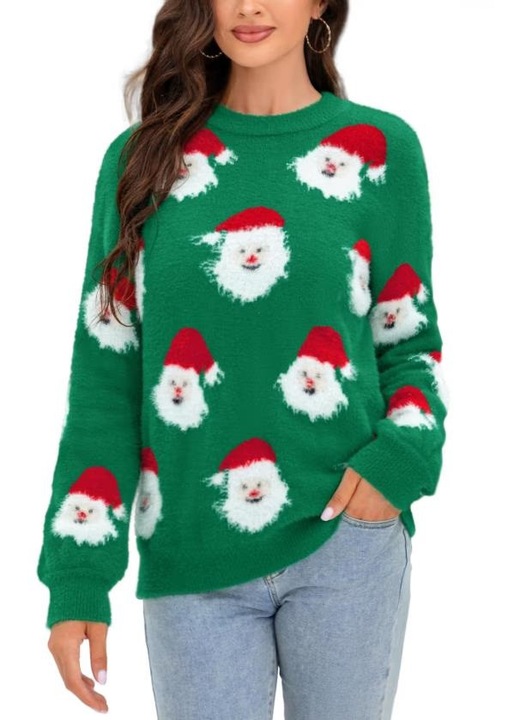 Karacsonyi pulover, Vicces kutyu, Ajandek - U LOOK UGLY TODAY - Unisex, Melange barna