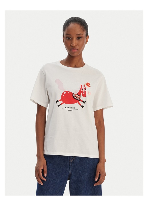 Tricou femei, Weekend Max Mara, alb, bumbac