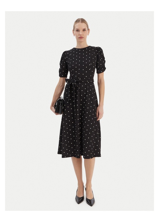 Rochie de zi, DKNY, neagra, poliester, fermoar, 44 EU