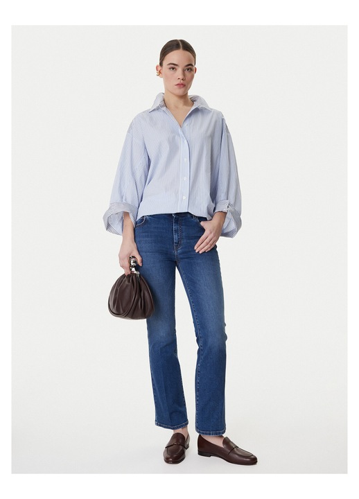 Blugi dama, Weekend Max Mara, bumbac, albastru, fermoar