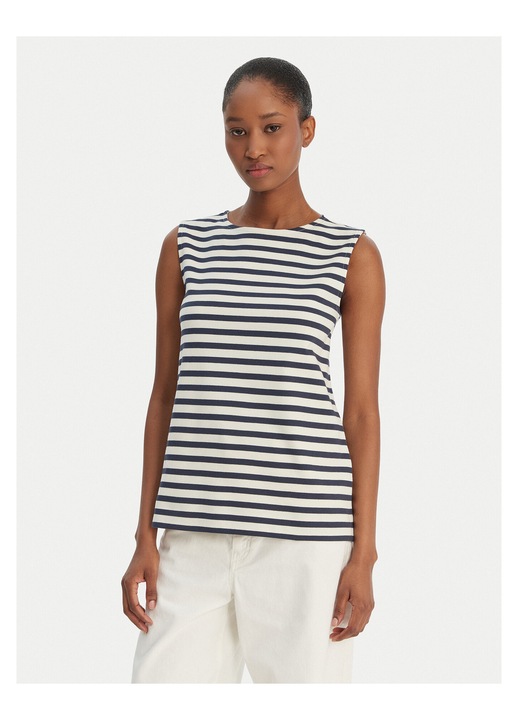 Maiou Weekend Max Mara, bumbac, Alb/Bleumarin