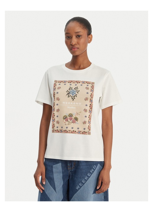 Tricou dama Weekend Max Mara, bumbac, alb