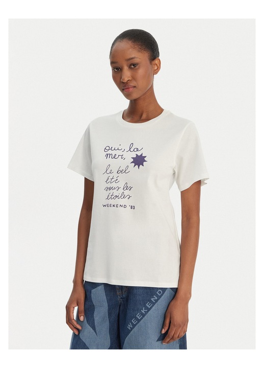 Tricou femei, Weekend Max Mara, bumbac, alb