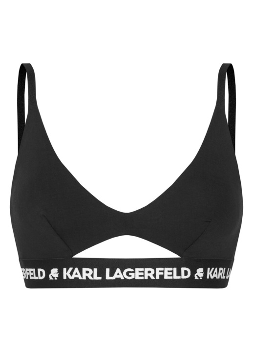 Sutien bralette Femei, Karl Lagerfeld, Negru, Lyocell, L INTL