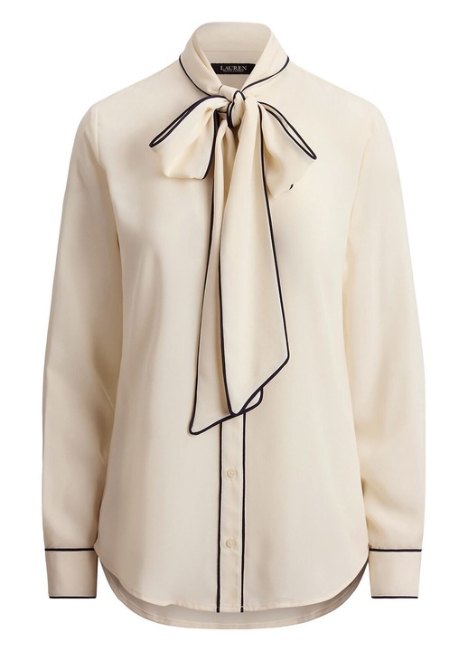 Camasa dama, Lauren Ralph Lauren, poliester reciclat, bej, XS INTL