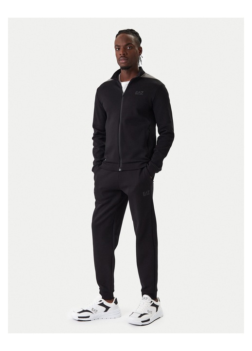 Trening EA7 bumbac negru pentru barbati, Negru, M