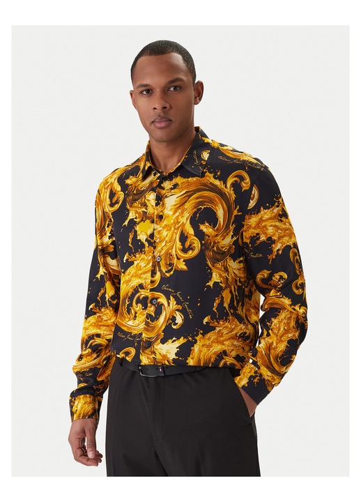 Camasa barbati Versace Jeans Couture, Negru/Galben