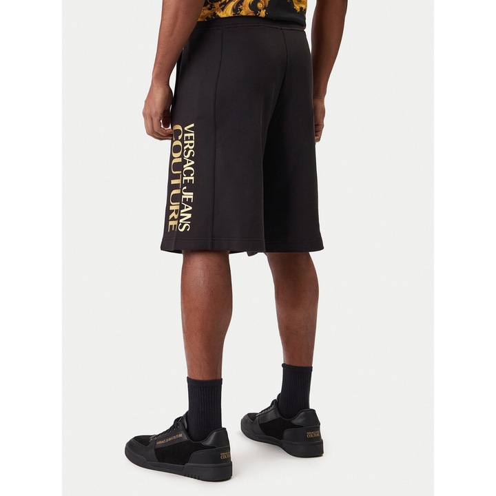 Pantaloni scurti sport Barbati, Versace Jeans Couture, bumbac, negru
