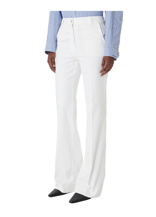 Blugi dama Marella, evazati, alb, Alb