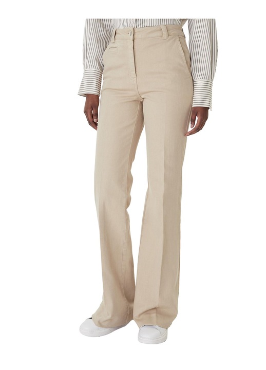 Blugi dama Marella, evazati, bej, bumbac