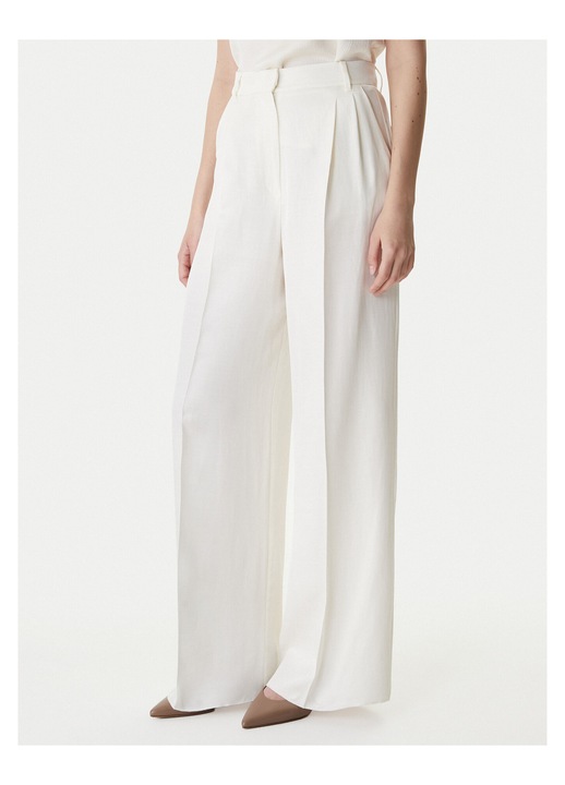 Pantaloni dama, Marella, din viscoza, ecru