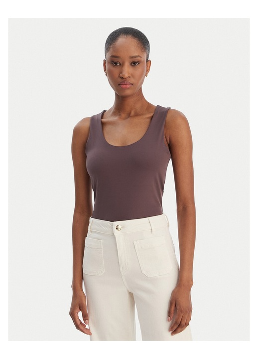 Maiou Dama, Marella, slim fit, maro, poliester/elastan, 2XL INTL