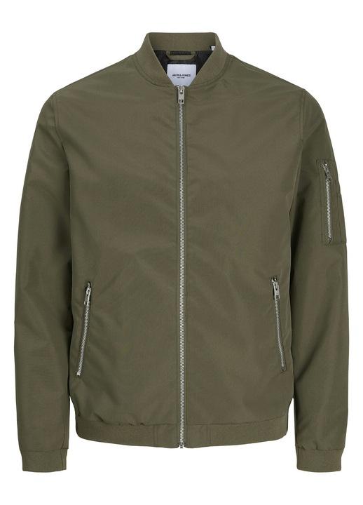 Geaca bomber Barbati, Poliester, Verde