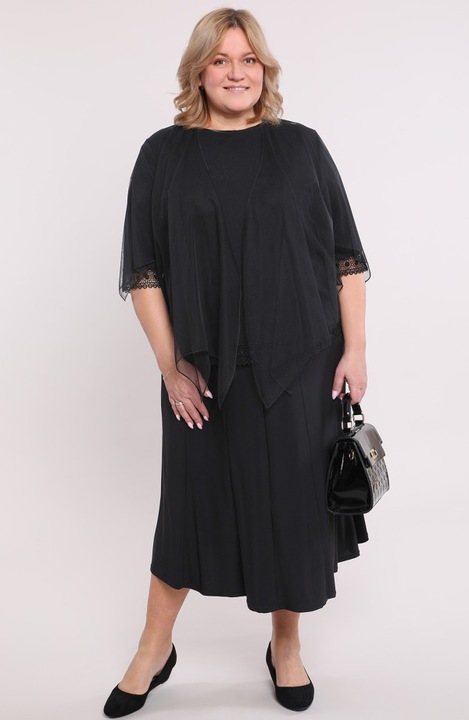 Bluza neagra cu dantela