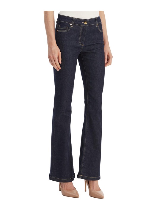 Blugi dama, Luisa Spagnoli, evazati, bleumarin, bumbac