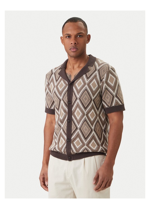 Camasa barbati, joop jeans, bumbac, maro, sistem inchidere nasturi