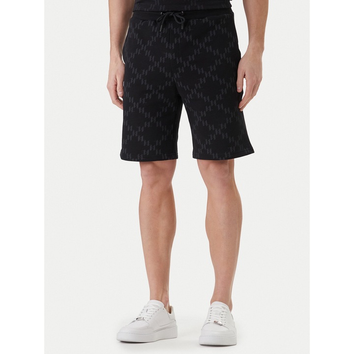 Pantaloni sport barbati, Karl Lagerfeld, bumbac organic, negru