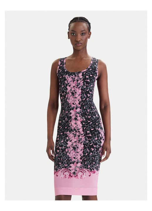 Rochie casual, Versace Jeans Couture Viscoza, roz, Roz