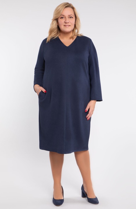 Rochie bleumarin intoarsa