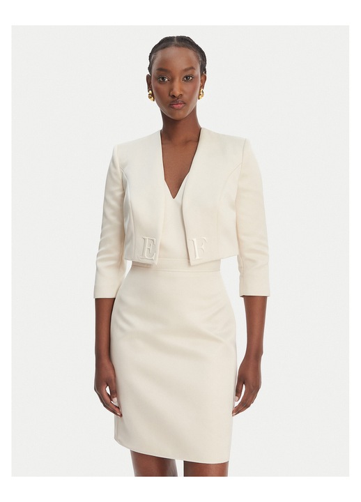 Rochie de cocktail Elisabetta Franchi ecru, Ecru