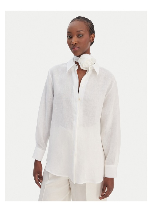 Camasa dama Marella alb lunga, Alb