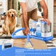 Професионален екстрактор Zenivo H3B Carpet Cleaner COMPACT, 500W, Мощност на засмукване 20kPa, 1 Силиконова четка за фини тъкани, вълна, 4 Четки за дивани, килими, матраци, тапицерия, интериор на автомобили, текстил, бяло синьо
