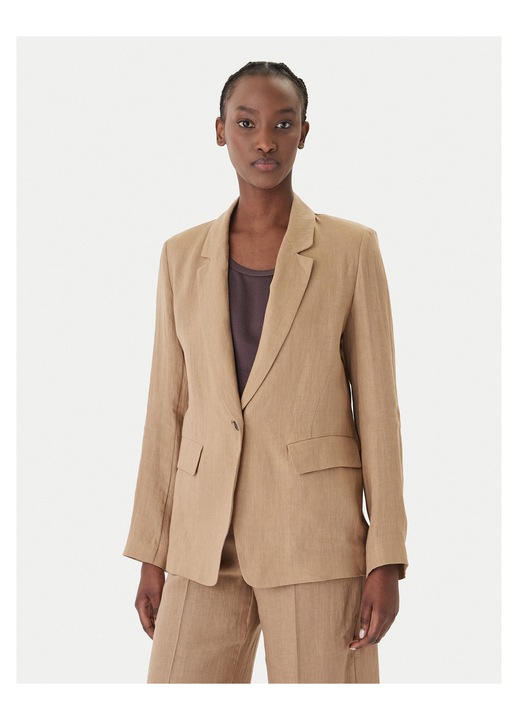 Sacou dama Marella, Ecru, inchidere cu nasturi, Ecru