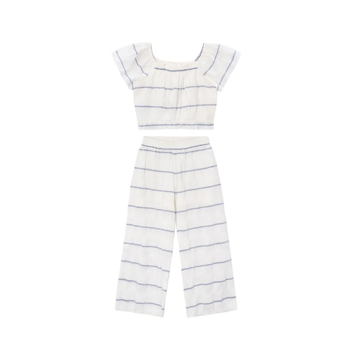 Compleu copii Mayoral dungi ecru, Ecru