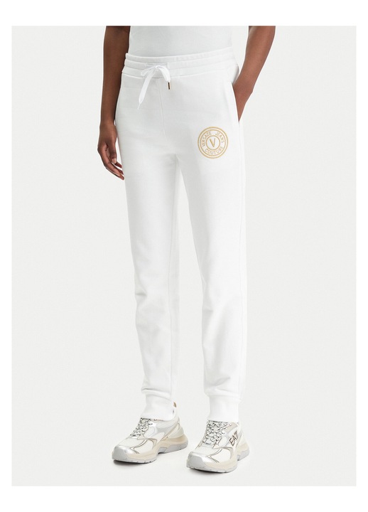 Pantaloni dama, Versace Jeans Couture, bumbac, alb