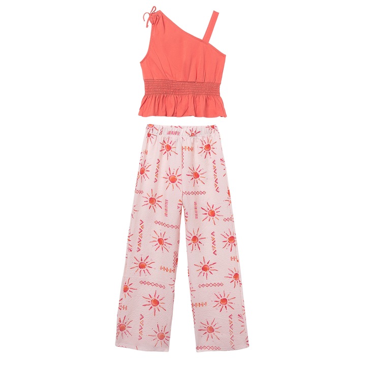 Compleu copii, Mayoral, pantaloni, bumbac, roz, Roz