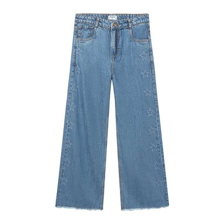 Blugi fete, Mayoral, albastru, bumbac/lyocell
