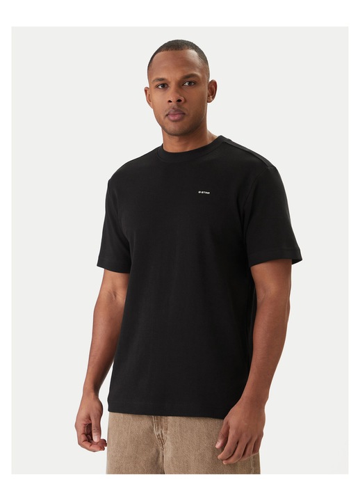 Tricou de barbati, G STAR RAW, din bumbac organic, negru