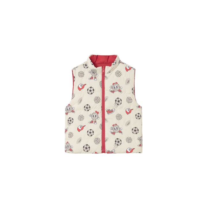 Vesta copii, Mayoral, poliester, rosu, fermoar