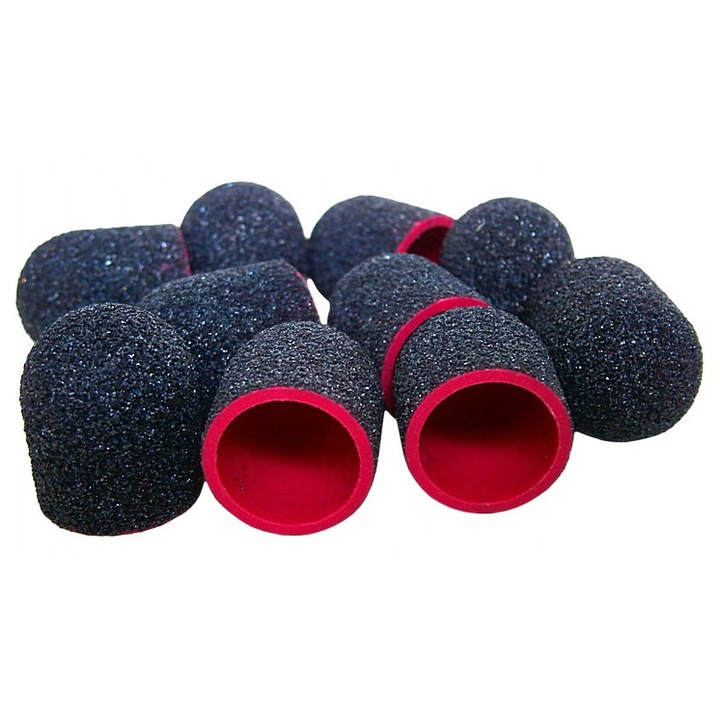 Set 10 capace pedichiura Satin, 13mm, granulatie #150, durable, pentru tratament picioare